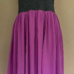 Matilda Jane  Charcoal Gray and Purple Dress Photo 0