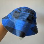 Aerie NWT Women’s Blue and Black Plaid Bucket Hat One Size Photo 4