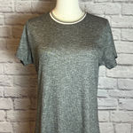 Gianni Bini GB Women's Size Large Gray Ribbed Knit High-Low T-Shirt Dress Photo 0