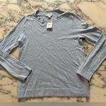 J.Crew NWT Teddie Women's Light Blue Long Sleeve Top Sz S 100% Cotton Sold Out Photo 1