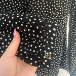 Merona Black with White Polk Dots Button Up Blouse Size Extra Small XS Photo 1