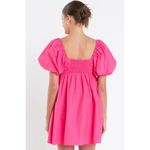 English Factory Poplin Ruched Bust Puff Sleeve Mini Dress NWT Sz. S Photo 1