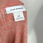 Club Monaco  Ribbed Knit Sweater Fringe Crewneck Long Sleeve Peach Stretch Small Photo 12