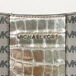Michael Kors  Bag Silver Center Stripe Jet Set Messenger Crossbody Purse Photo 1