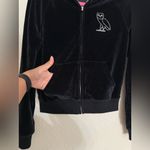 OVO Women’s Velour Crystal Owl Zip Up Hoodie October's Very Own Drake size small Black Photo 9