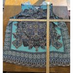 Cynthia Rowley Chiffon Boho Floral Sleeveless Tunic Top Pleated Plus 2X Photo 8