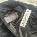 JAYGODFREY Size 8 Black Brocade Back Zip Scoop Neck Mini Dress LBD cocktails Photo 5