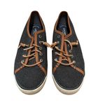 Sperry Women’s Wool Felt Sneakers Charcoal Brown Trim Size 10M Photo 2