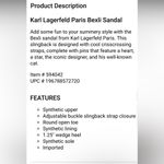 Karl Lagerfeld  Paris Bexli Sandal‎ Size 8.5 Photo 3