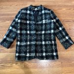 Veronica Beard Black wool Blend Crispin Tweed boxy oversized Coat size 10 Photo 9