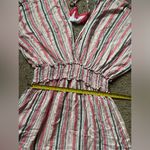 Blue Island NWOT  pink, white, blue, silver stripe swim coverup dress size small Photo 4