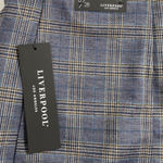 Liverpool NWT  Blue Plaid Print Stretch Pencil Skirt‎ Size 6P Photo 6
