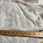 Forever 21  Women’s size large ivory cover up sheer floral short sleeve pre loved Photo 4