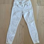 AMO Twist Sea Salt Jeans Distressed Slim Fit White Size 26 Photo 0