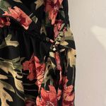 Blush  Black Dress with Floral Accents Photo 4