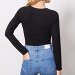 Good American NWT  Black The Feel Good Long Sleeve Bodysuit - Size 3 (Large) Photo 11