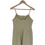 Hem & Thread  Sage Green Lightweight Cropped Romper size Small 100% Cotton NWT Photo 5