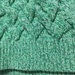 Lands' End  100% cotton sweater medium crew neck cable knit sweater ribbed stretch Photo 3