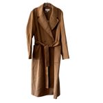 Reiss  Lucia Double-Breasted Wool-Blend Coat in Camel Beige Size 12 NWT Photo 5
