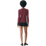 Aritzia Sunday Best Biscotti Cashmere / Cotton Blend Soft Maroon Cardigan Small Photo 2