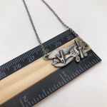 Vintage Airplane Necklace Silver Photo 4