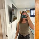 SheIn  Olive Green Ribbed Tank Top Photo 1