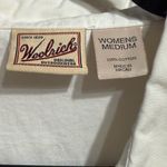 Woolrich Button-Up Embroidered Cotton Top Fall Leaf Motif Sz M Photo 2