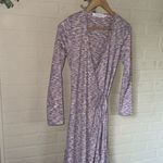 Lisa Says Gah  dress Lucille Long Sleeve Wrap style Berry Size Small Photo 4
