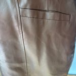 Baccini Brown Faux Leather + Fur Trim Coat Photo 3
