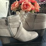 Journee Collection  Senica Women’s Taupe Braid Strap Ankle Boots Size 9 NWOB Photo 1