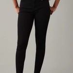 American Eagle Womens Dream Stretch Black Rinse Skinny Jeans - Sz 8 Short 8S Photo 0