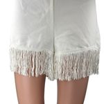Sincerely Jules White High Waisted Fringe Hem Frayed Boho Mini Shorts Size S Photo 3