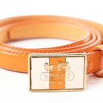 Coach Orange Leather Belt Photo 0