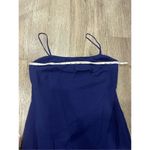 Loft  Blue Ruffle Front Spaghetti Strap Mini Dress 6 New Photo 1