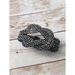 Vintage Bracelet / Bangle Dark Grey Knot Design Statement Chunky Bracelet Gray Photo 8