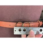 belt vegan leather tan interlocking circles buckle gold Photo 2