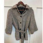 Gap Vtg  3/4 Wide Sleeve Belted Herringbone Cropped Peacoat, M Photo 0