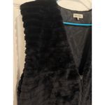 Ana & Kate Faux Fur Vest Sleeveless Zip Front Cozy Layering One Size NWOT‎ Black Size M Photo 1