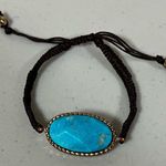 Brown Turquoise Gemstone Crystal Braided Adjustable Bracelet Jewelry 💙✨ Photo 1