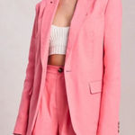 ALC Frank A.L.C Donovan Linen Blend One Button Blazer Size 6 Photo 0