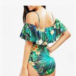 Boutique Green Yellow Tropical Floral Off Photo 2