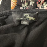 Suzanne Betro Women's Black Floral Blouse Size L Photo 5