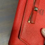 MCM  tri fold‎ wallet with bow, orange Photo 9