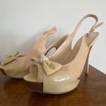 Enzo Angiolini  Slingback Heels‎ With Bows Tan Photo 1