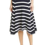 NWT LA LIGNE Crochet Stitch Knit Skirt Navy Cream Blue Size XS Photo 0