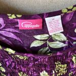 Pappagallo Vibrant Purple and Green Tank Top medium nwt Photo 3