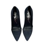 Alice + Olivia Stacey Bendet blue suede leather heels pumps 39.5 Photo 1