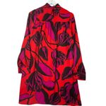 Who What Wear Milanese Floral Mini Dress XS Long Sleeve Multicolor Vibrant Photo 4