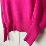 French Connection  Puff Sleeve Bright Pink Turtleneck Sweater. Photo 4