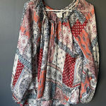 By Together  S/M Women's Patchwork Bohemian Blouse Photo 0